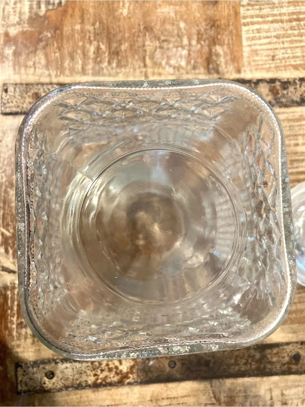 Vintage Anchor Hocking Wexford Clear Glass Lidded Canister Jar Food Storage - Picture 10 of 15